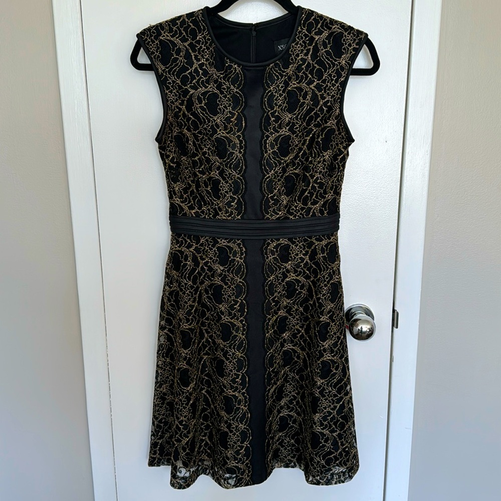 Black and gold dress